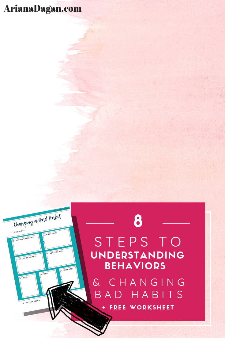 8 Steps to Understanding Behaviors and changing bad habits by ariana dagan 