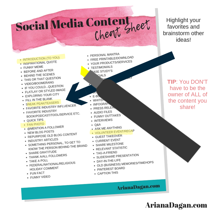 Social Media Content Planning for Beginners Workbook by Ariana Dagan
