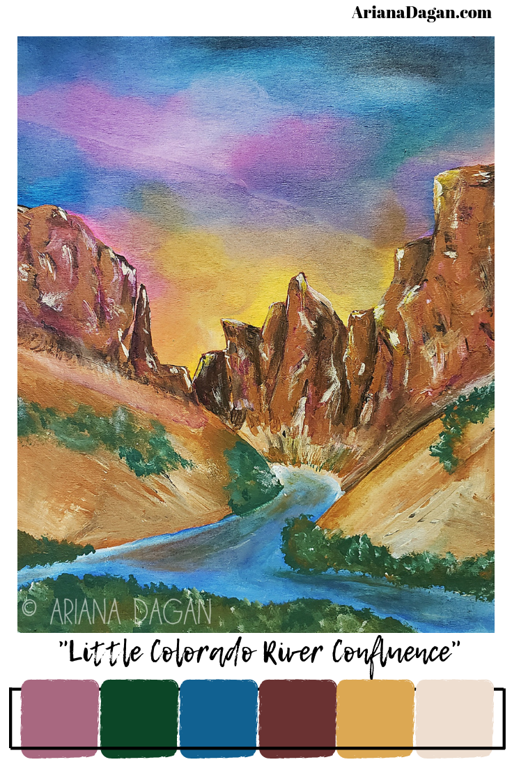 Little Colorado River Confluence Color Palette by Ariana Dagan