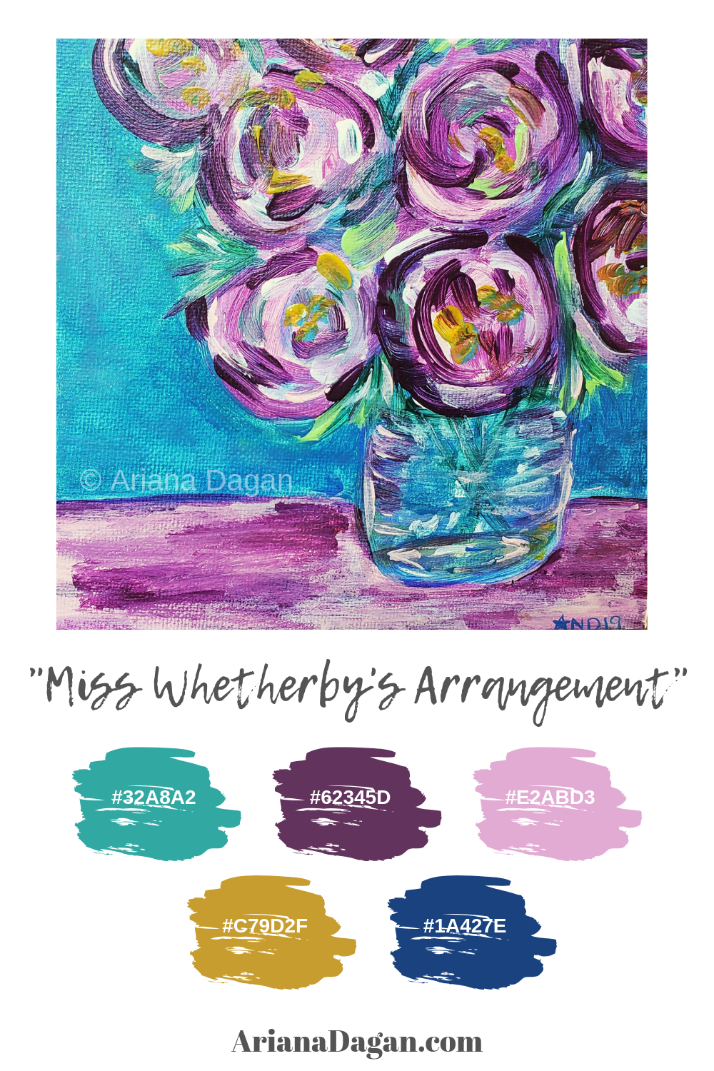Miss Whetherby's Arrangement Color Palette by Ariana Dagan