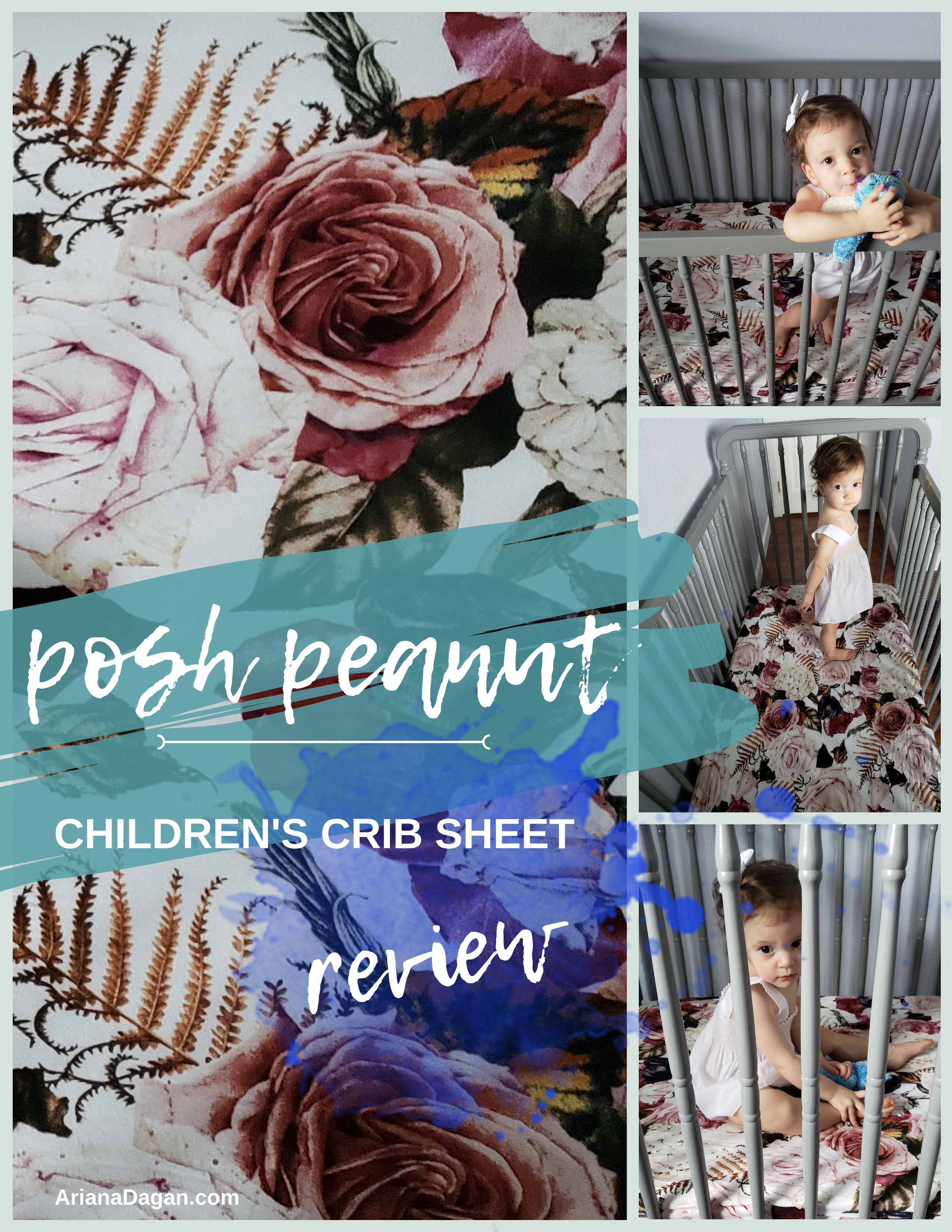 Posh Peanut Black Rose Crib Sheet Review