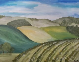 "Spring off I5" © Ariana Dagan 2018
14"x18"x3/4" acrylic on stretched canvas | $195