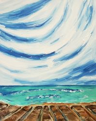 "Boardwalk at Coronado " © Ariana Dagan 2018
16"x20"x.5" acrylic on stretched canvas | $215